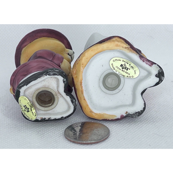 1980 Russ Berrie Co Pilgrim Holiday Spice Squirrel Salt & Pepper Shakers Vintage - Picture 6 of 7